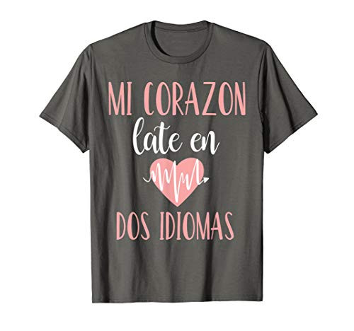 Spanish Teacher T-Shirt Bilingual Heart Maestra Gift Spanish Teacher T-Shirt Bilingual Heart Maestra Gift