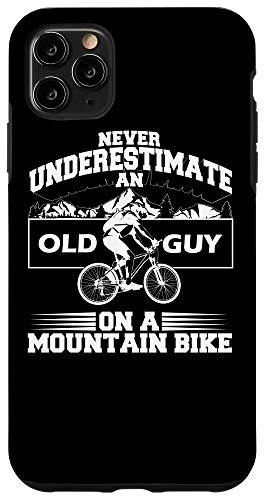 iPhone 11 Pro Max Funny Old Biker Mountain Bike Gift - Cute Bicycle Riders Men Case