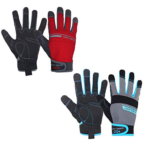 Breathable and Flexible Work Gloves for Men and Women  Utility Mechanic Working Gloves Touch Screen Yard Work Gloves