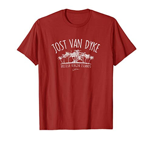 JCombs Jost Van Dyke  BVI  Palm Trees on Beach T-Shirt