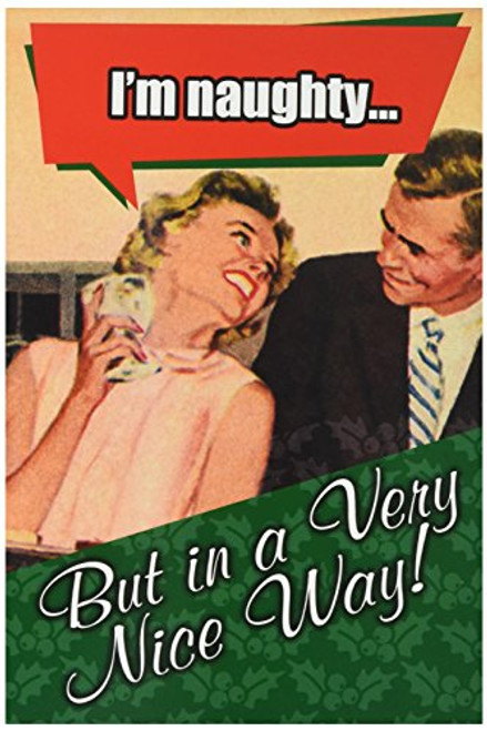 1125 'nau--ty In Nice Way' - Funny Merry Christmas Greeting Card with 5" x 7" Envelope by NobleWorks 1125 'nau--ty In Nice Way' - Funny Merry Christmas Greeting Card with 5" x 7" Envelope by NobleWorks