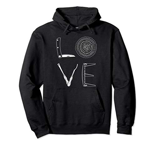 Love - wood carving and wood wittling gift Pullover Hoodie