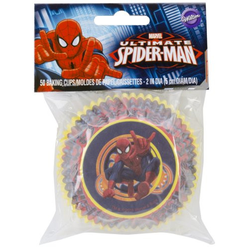 Wilton Standard Baking Cups, Spider-Man, 50-Pack