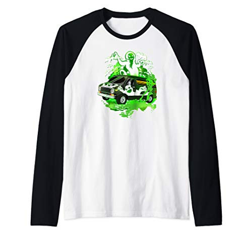 Ghost Van VANNIN Scary Halloween Vanner Vanning Raglan Baseball Tee