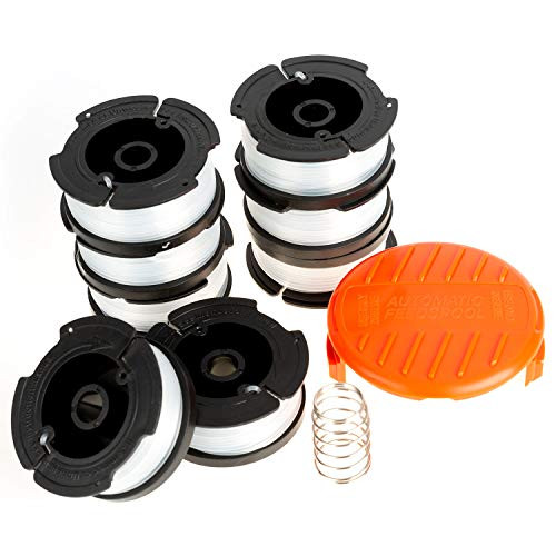 Haraqi Spools Replacement for Weed Eater String  30ft 0-065 String Trimmer Line Replacement Spool for Black - Decker Autofeed System -8 Replacement S