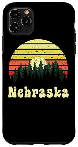 iPhone 11 Pro Max Vintage Nebraska Sunset Woods Outdoors Souvenir Case