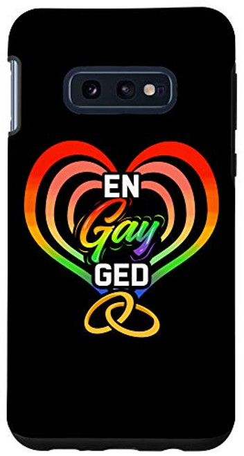 Galaxy S10e Gay Marriage Engayged Rainbow Heart Flag LGBT Pride Wedding Case