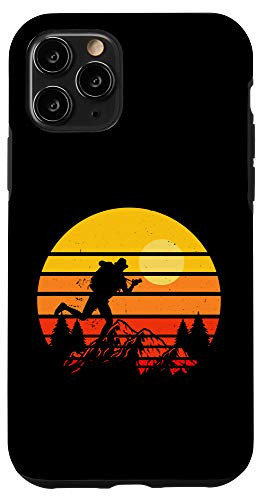 iPhone 11 Pro Vintage Hiker Mountain Climber Outdoor Retro Hiking Trekking Case