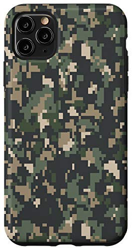 iPhone 11 Pro Max Woodland Jungle Camo Digital Camouflage Gift Case Case