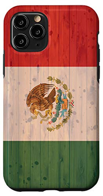 iPhone 11 Pro Hecho En Mexico Mexican Flag Wood Pattern Mexico Flag Case