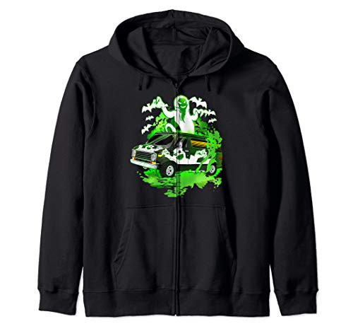 Ghost Van VANNIN Scary Halloween Vanner Vanning Zip Hoodie