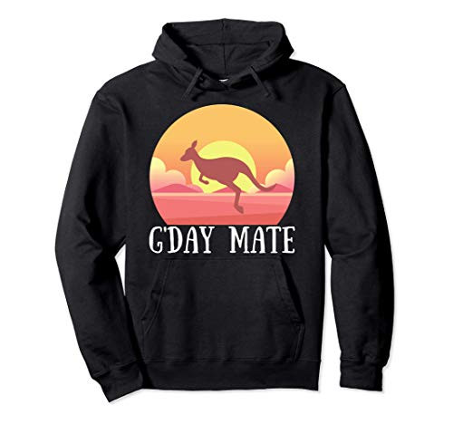 Funny Kangaroo Australian Symbol - Australia - GDay Mate Pullover Hoodie Funny Kangaroo Australian Symbol - Australia - GDay Mate Pullover Hoodie