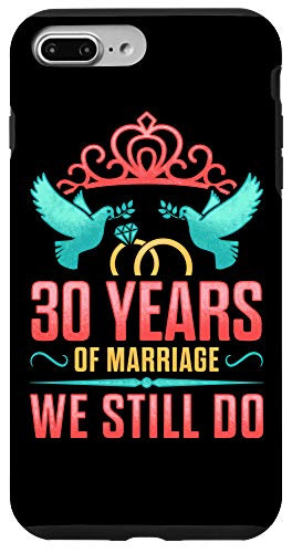 iPhone 7 Plus-8 Plus 30th 30 year Wedding Anniversary Gift Family Husband Wife Case