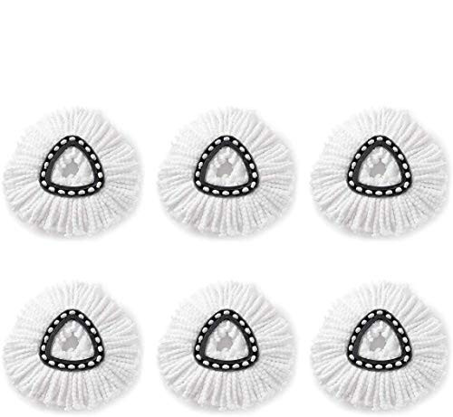 6 Pack Spin Mop Replacement Head Microfiber Mop Head Refills Easy Cleaning Mop Head Replacement--6 Pack Spin Mop Pad-