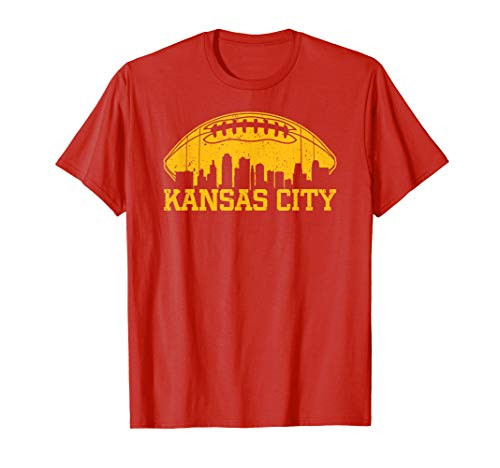 Vintage Kansas City-Football KC Skyline Missouri Retro Gift T-Shirt Vintage Kansas City-Football KC Skyline Missouri Retro Gift T-Shirt