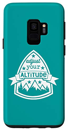 Galaxy S9 Adjust Your Altitude Teal Outdoor Camping Adventure Hiking Case