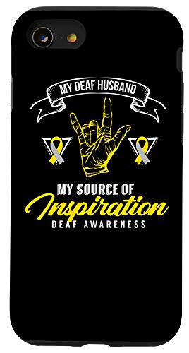 iPhone SE -2020- - 7 - 8 Deaf Awareness Husband Deafness Hearing Loss Warrior Case
