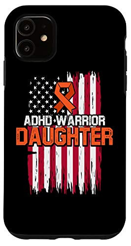 iPhone 11 ADHD Awareness US Flag Attention Deficit Warrior Survivor Case