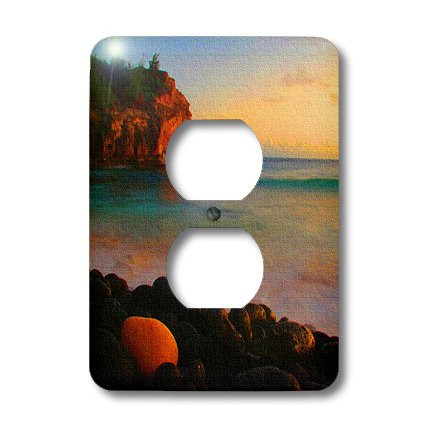 3dRose lsp_26349_6 Shipwreck Beach Sunset canvas Outlet Cover Multi-Color