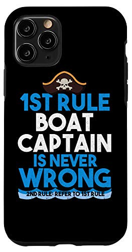 iPhone 11 Pro Boat Captain Is Never Wrong Pirate Halloween Phone Cover Case