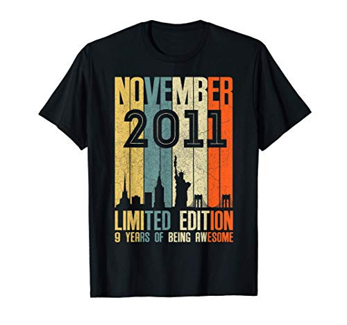 November 2011 T Shirt 9 Year Old Shirt 2011 Birthday Gift T-Shirt