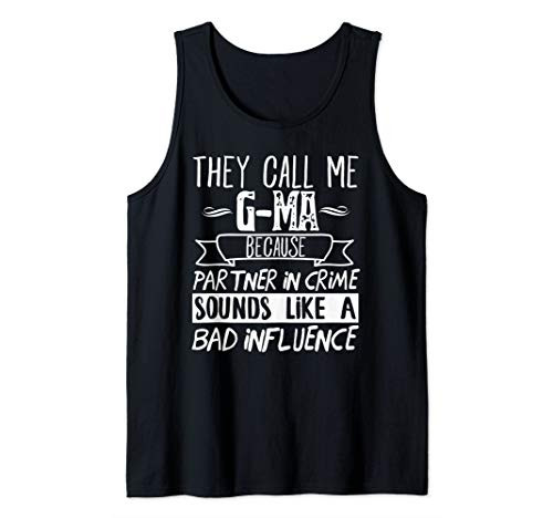 Womens They Call Me G-Ma Partner in Crime Tank Top Womens They Call Me G-Ma Partner in Crime Tank Top
