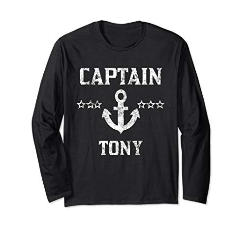 Boat Captain Tony - Family Cruise or Boating Lovers Gift Long Sleeve T-Shirt