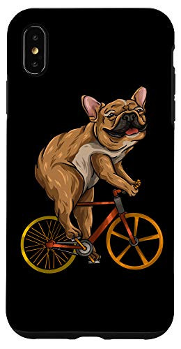 iPhone XS Max French Bulldog Riding Bicycle - Magical Dog Bike Cyclist Case