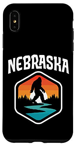 iPhone XS Max Nebraska Vintage Bigfoot Outdoor and State Pride Nature Case
