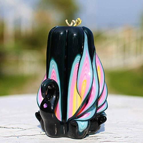 Carved Candles Black Swan 5  Decorative Pillar Mothers Day Candle Swan Hand Carved Candles with Flowers-Oscar Candle Carved Candles Black Swan 5  Decorative Pillar Mothers Day Candle Swan Hand Carved Candles with Flowers-Oscar Candle