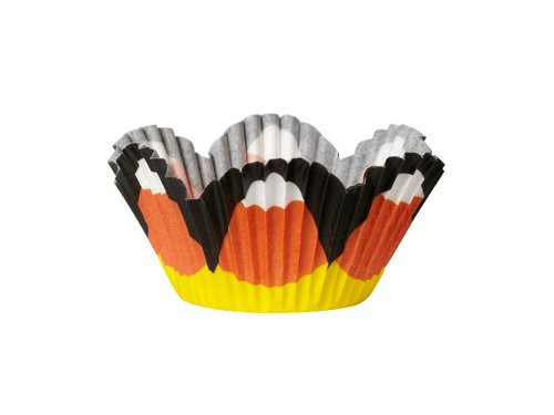 Wilton 415-7094 Petal Candy Corn 48-Pack Baking Cup, Mini