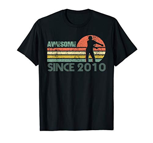 Kids 9 Year Old 9th Birthday Awesome Since 2010 Floss Dance T-Shirt