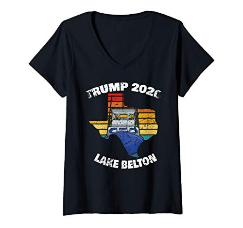 Womens Lake Belton Boat Parade V-Neck T-Shirt