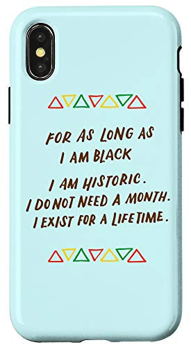 iPhone X-XS Black History Month For As Long As I Am Black Pride Protest Case