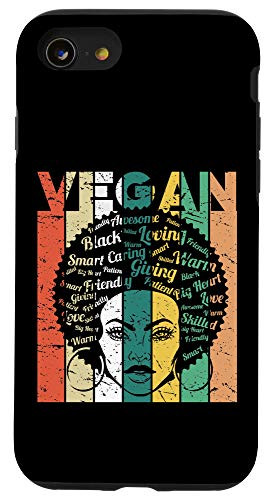 iPhone SE -2020- - 7 - 8 Black Woman Vegans Afro Retro Cool Black History Month Gift Case