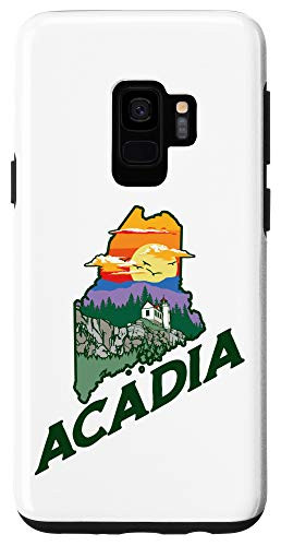 Galaxy S9 Retro Acadia Maine Nature and Outside Lover Illustrated Case