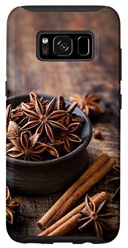 Galaxy S8 The Spice Mix Cinnamon Sticks Anise Stars on Brown Woodgrain Case