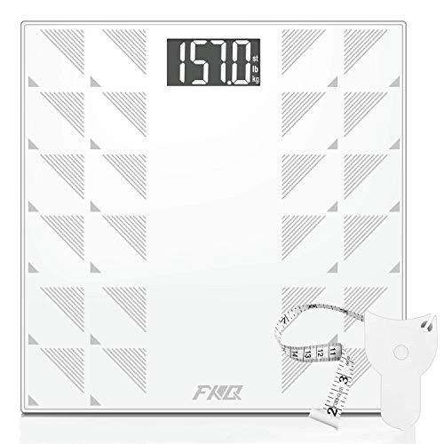 Digital Body Weight Scale  Bathroom Scale with Large Anti-Slip Matte Weighing Platform Lighted LED Display Shatter-Resistant Tempered Glass  400 Pound