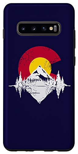 Galaxy S10- Vintage Colorado Mountain Reflection Hiking Camping Outdoors Case