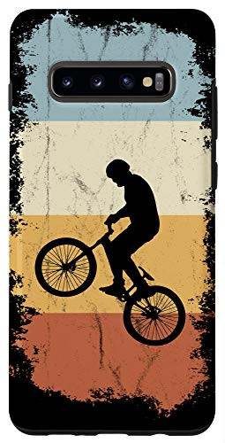 Galaxy S10- Rad Eighties Retro Bike Silhouette BMX Wheelie Case