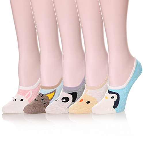 Color City Womens Novelty Cute Funny Ankle Socks - Cartoon Animal No Show Low Cut Socks -5 Pairs Cartoon A- Color City Womens Novelty Cute Funny Ankle Socks - Cartoon Animal No Show Low Cut Socks -5 Pairs Cartoon A-