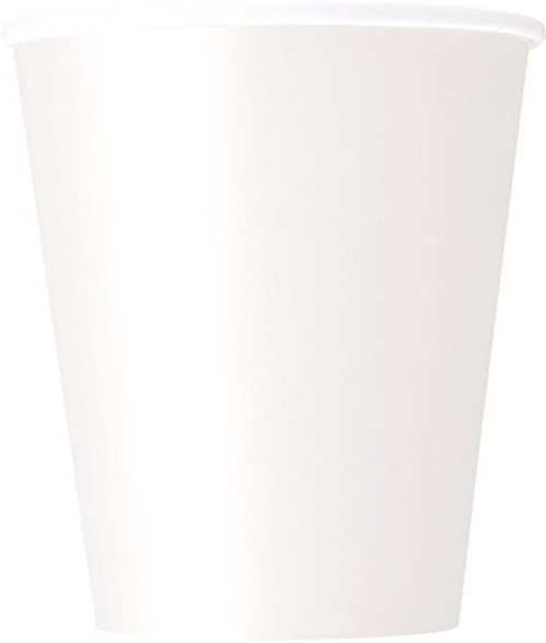 9oz White Paper Cups, 8ct