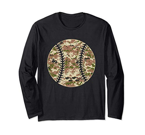 Digital Desert Camo Baseball - Desert Camouflage Baseball Long Sleeve T-Shirt