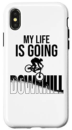 iPhone X-XS Funny Downhill Mountain Bike Gift Men Women Cool Biker Joke Case