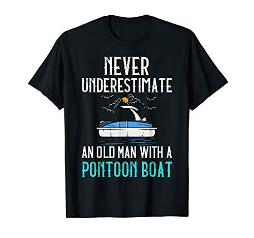 Mens Pontoon Captain Gift Boat Pontooning T-Shirt