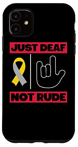 iPhone 11 Deaf Awareness Just Deafness Hearing Loss Warrior Case