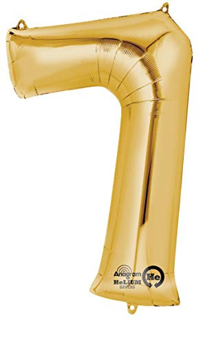 Anagram 28256 Number 7 Gold Foil Balloon 34",