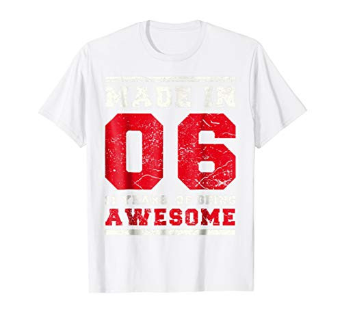 11th Birthday Gift T-Shirt Made In 2006 Awesome 11 years old