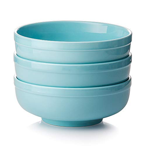 DOWAN Porcelain Soup Bowls - 32 Ounces Individual Salad Bowls  Serving Bowls for Pasta Soup Cereal Salad  Sturdy Pho Bowls for Kitchen  Dishwasher and M