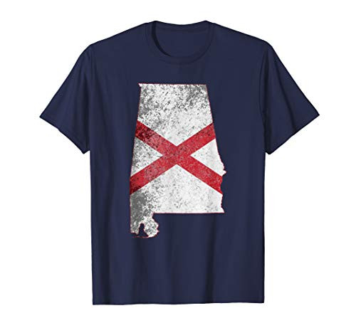 Stylish Distressed Alabama State Flag T-Shirt Stylish Distressed Alabama State Flag T-Shirt